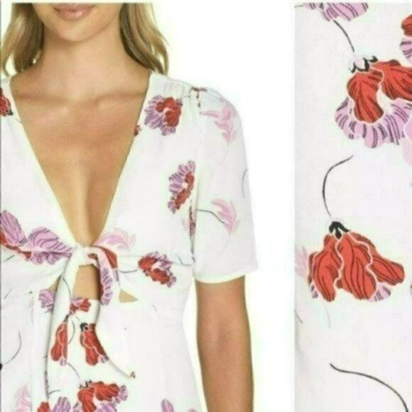 NWT MSRP $99 Bardot Stencil Flower Knot Front Dress Women's Size Medium - Picture 4 of 12